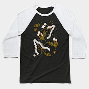 Flower Pattern Baseball T-Shirt